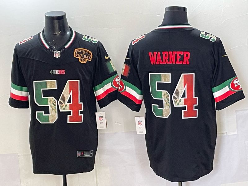 Men 2025 Nike San Francisco 49ers #54 Warner Black Mexico Limited NFL Jersey style 05->san francisco 49ers->NFL Jersey